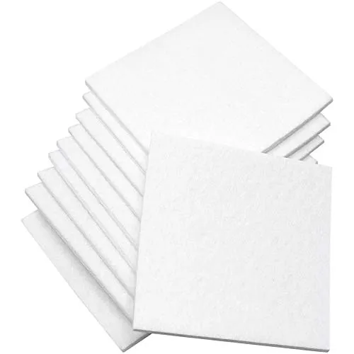 Adsamm Quality 100x100 mm fogli feltro autoadesivo 10 fogli bianchi 3,5mm