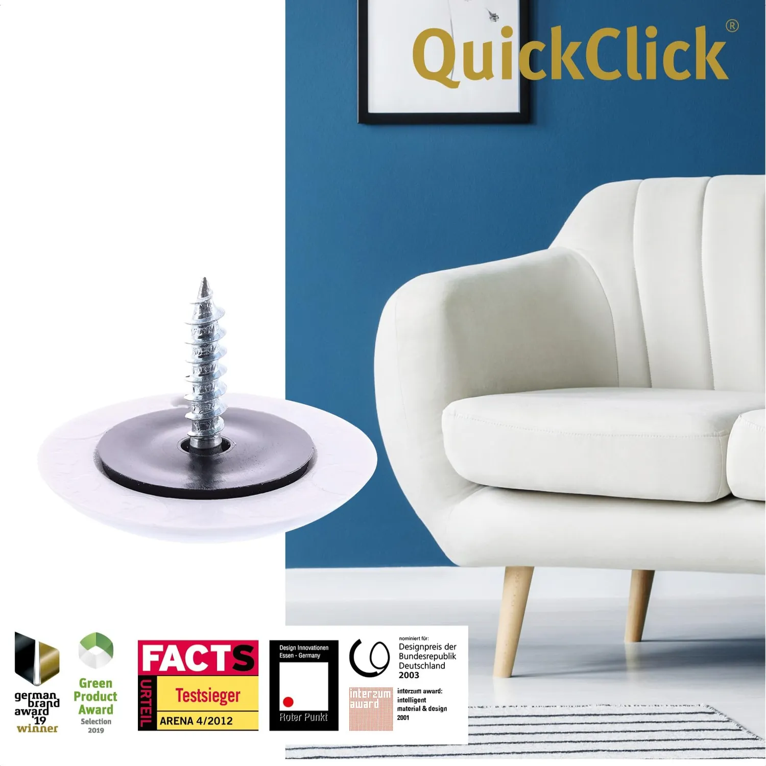 Wagner QuickClick 16791899 feltrini avvitare 25 mm 4pz moquette