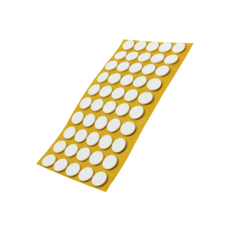 Adsamm Antiscivolo Adesivi 16 mm Bianchi 50 pz Gomma 2,5 mm