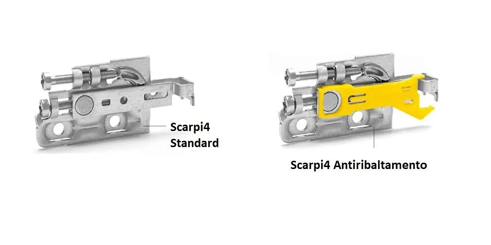 Indaux Scarpi 4 ganci pensili coppia anti tilt acciaio