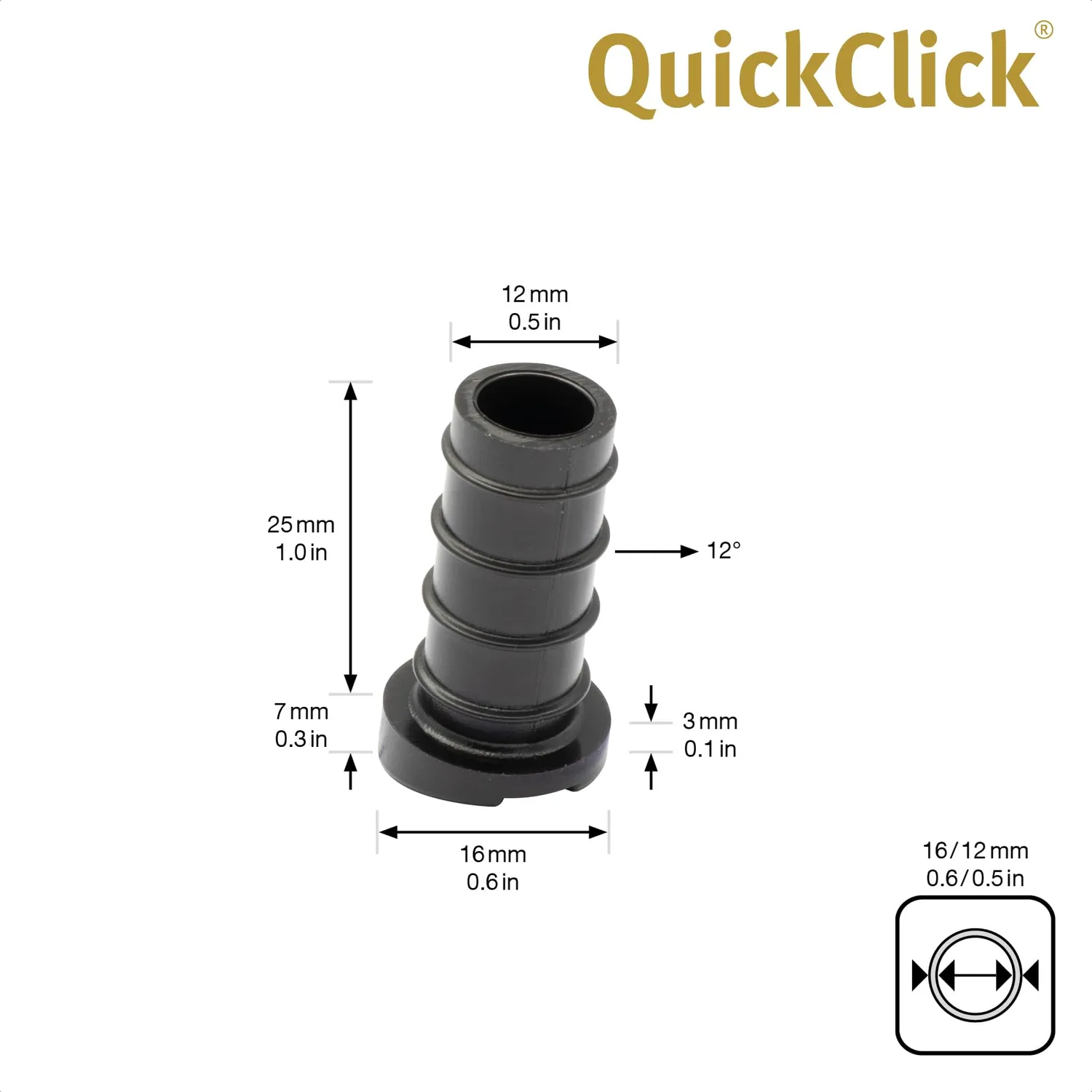 Wagner QuickClick 15786000 feltrini sedie 12/16 mm 12° 4 pezzi