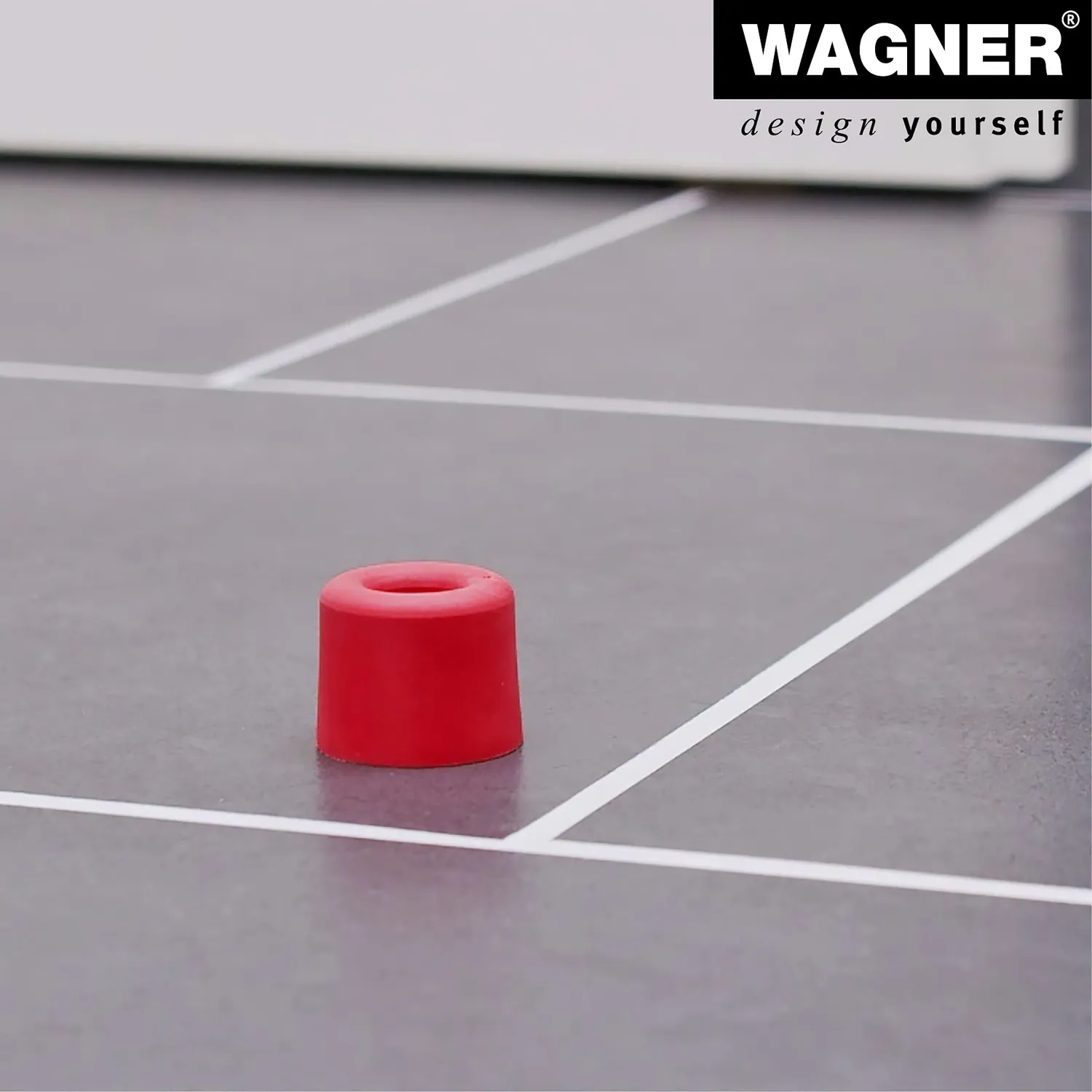 WAGNER VULKANO SMALL Ø30x24 fermaporta rosso gomma