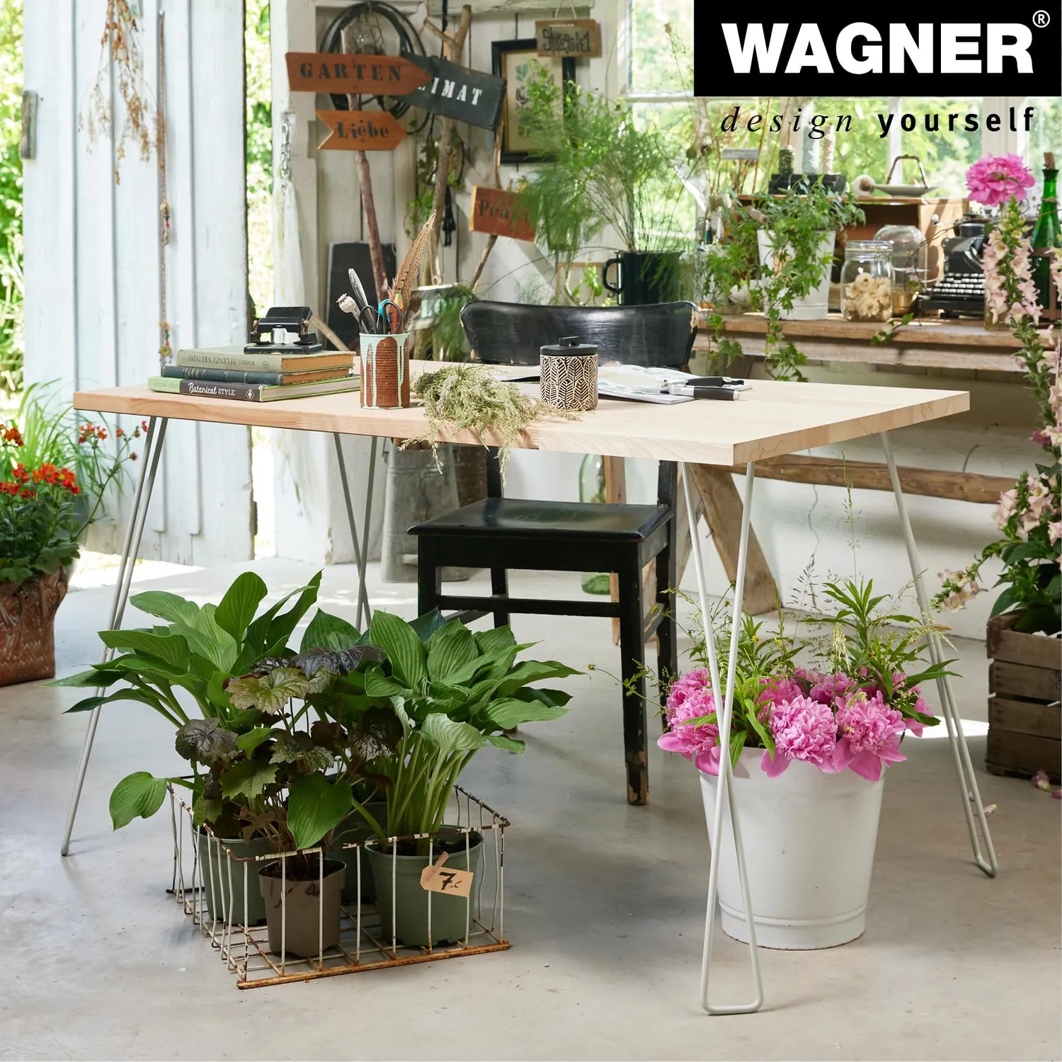 Wagner Hairpin ST 8376 gamba tavolo grigio chiaro 71 cm 1 pz