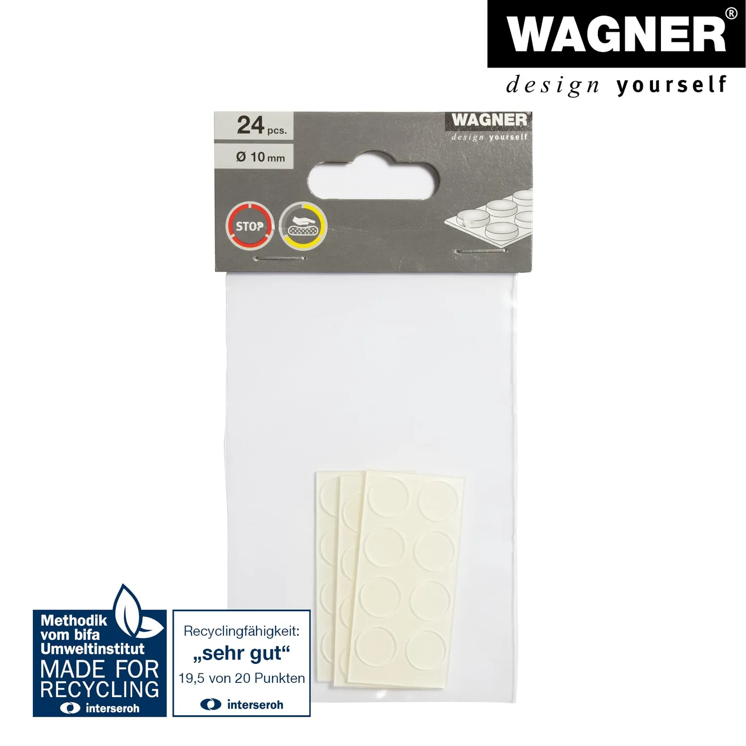 Wagner 15300199 EH 3001 gommini elastici trasparenti 24 pezzi