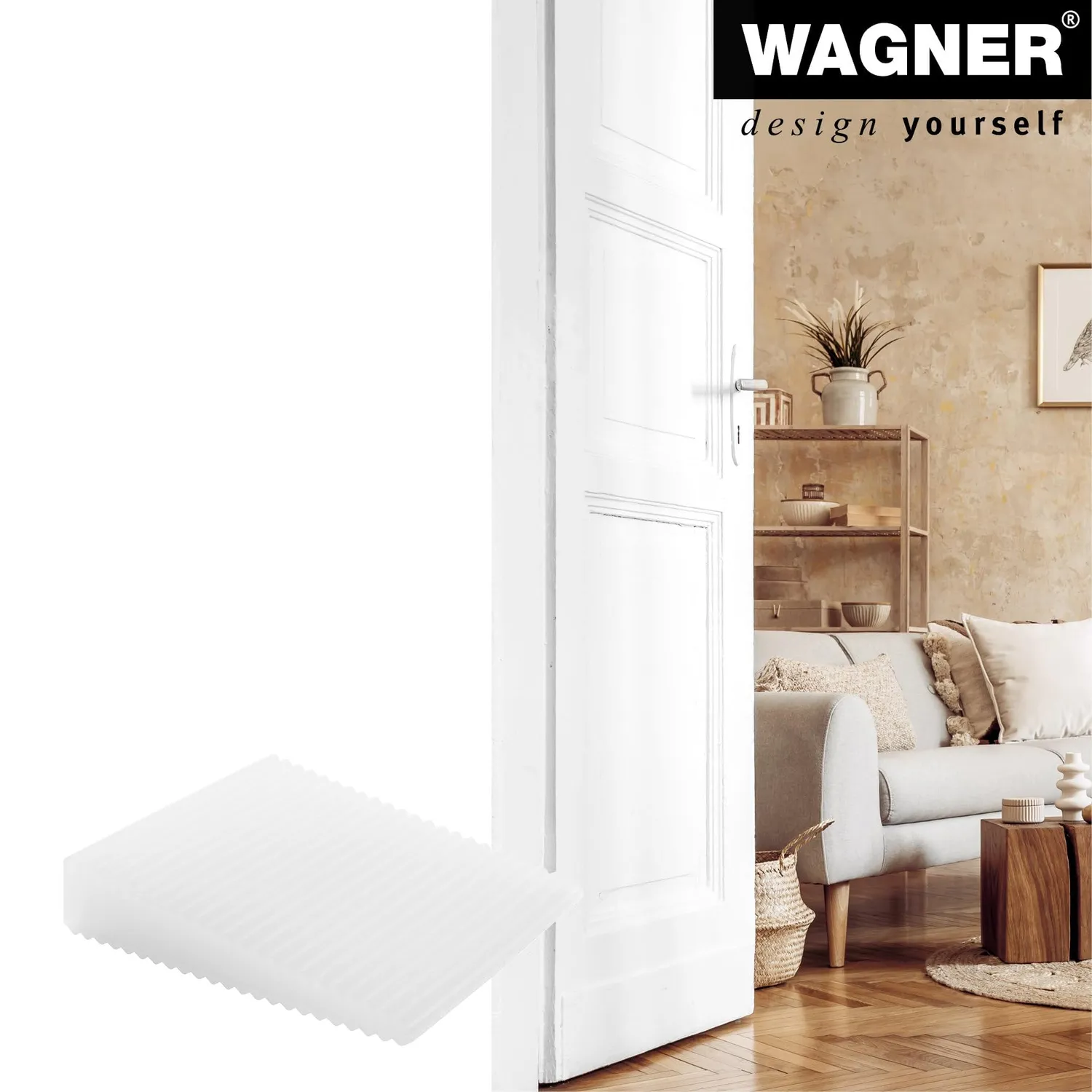 Wagner Coneo cuneo fermaporta gomma 70x60x15 mm 2 pezzi