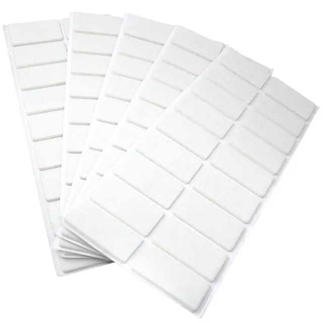 Adsamm Feltrini Bianchi 25x50 mm 90 Pezzi Autoadesivi