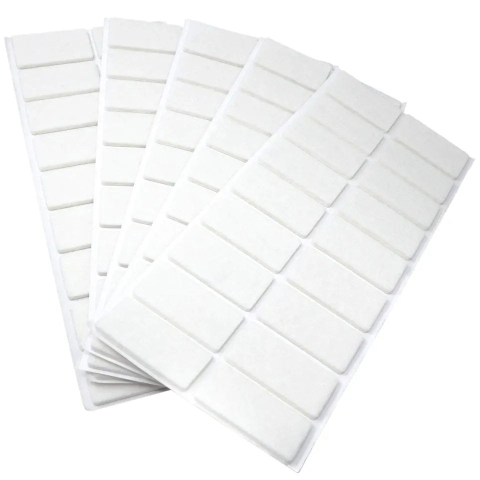 Adsamm Feltrini Bianchi 25x50 mm 90 Pezzi Autoadesivi