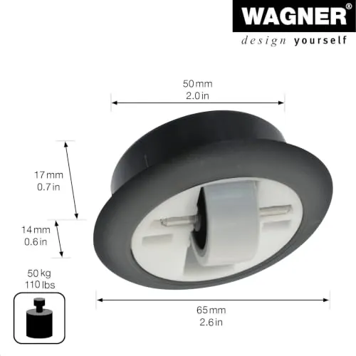 Wagner RO 7081 rotella incasso 27 mm 1 pz battistrada morbido