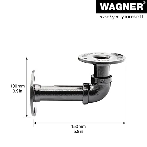 Wagner Pipe ST 5000 supporto scaffale acciaio nero 710 mm