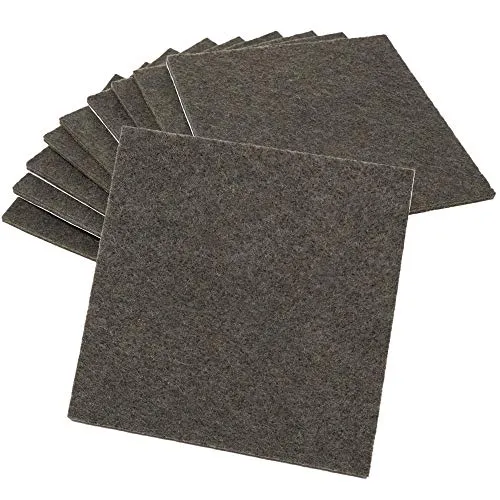 Adsamm Feltro Autoadesivo 100x100 mm Marrone 10 Fogli 3,5 mm