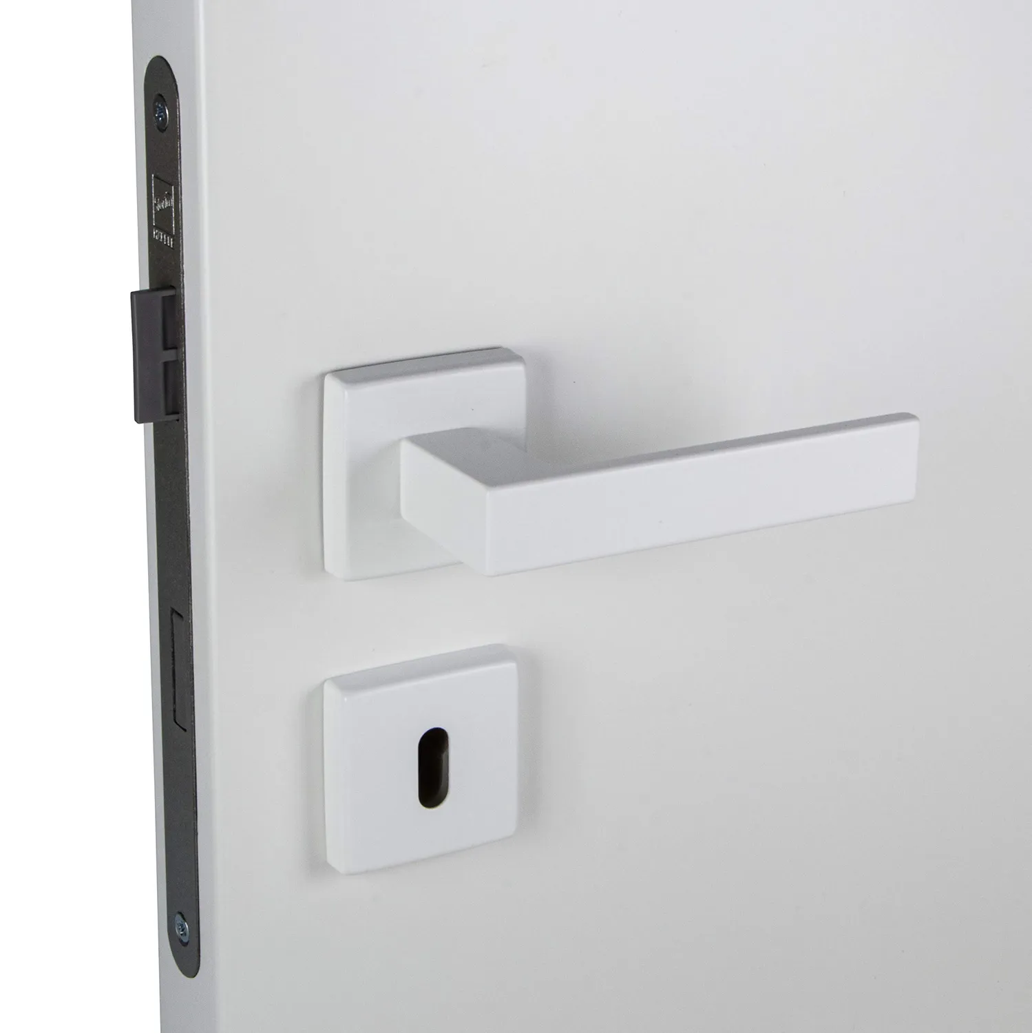 Gedotec PUSH 1317 maniglia porta set rosette bianco opaco BB
