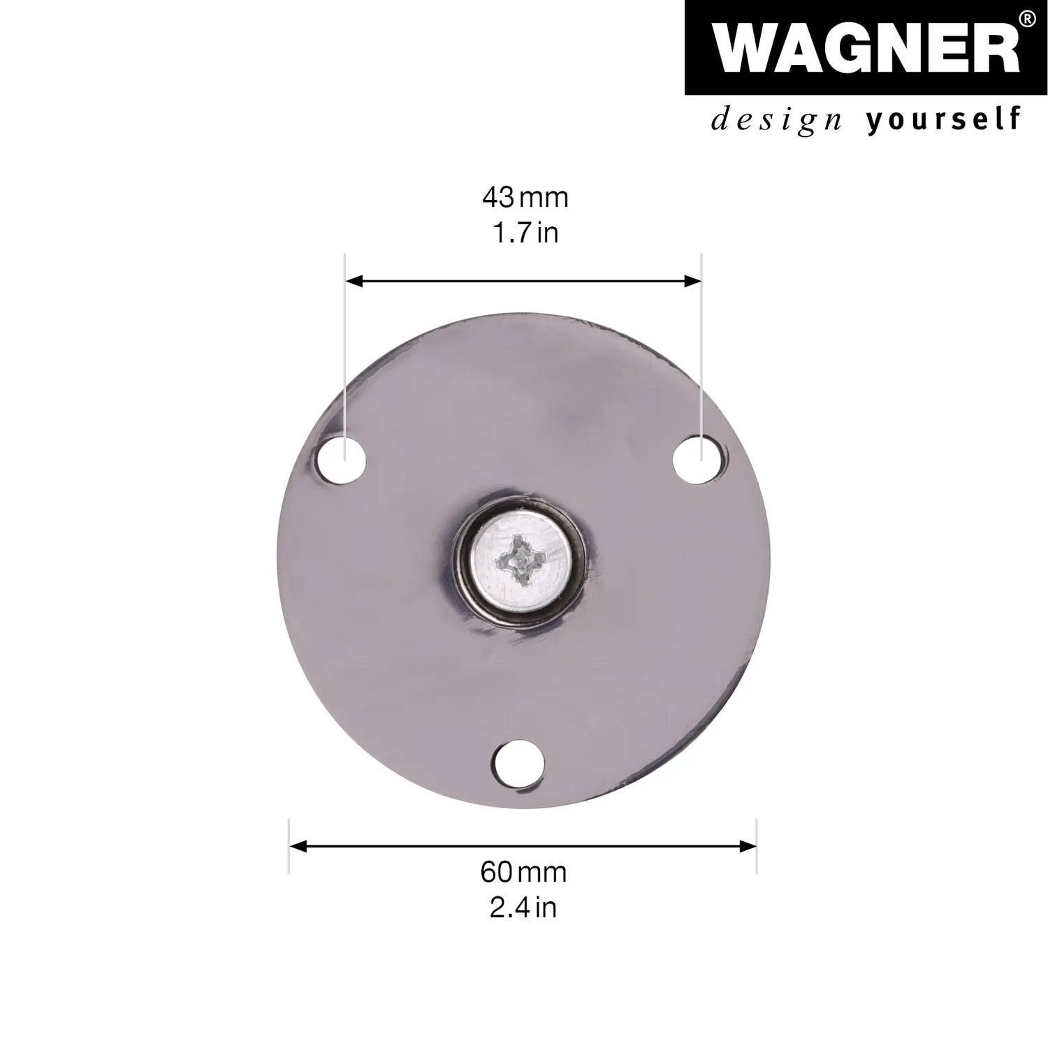 Wagner Design ST 0381 gamba per mobili titanio 150-166 mm