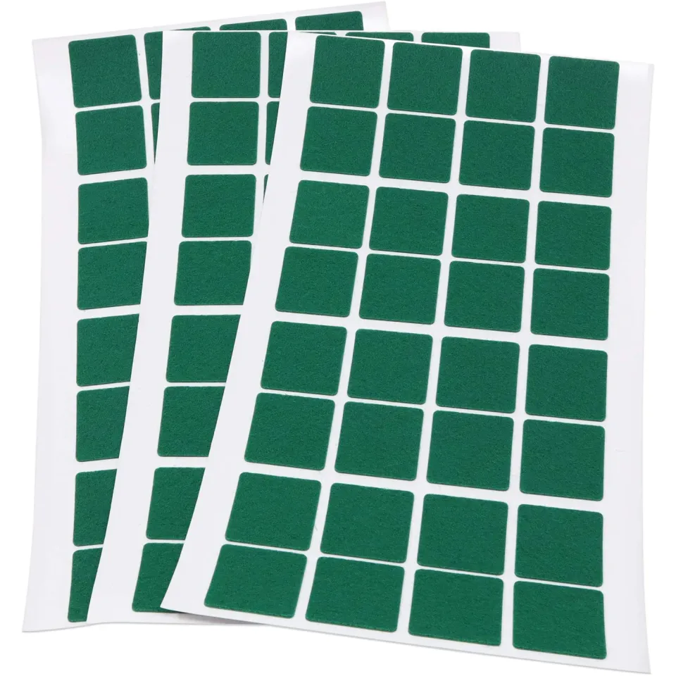 Adsamm Feltrini Autoadesivi Quadrati 25x25 mm Verde 96 pz Ultrasottili