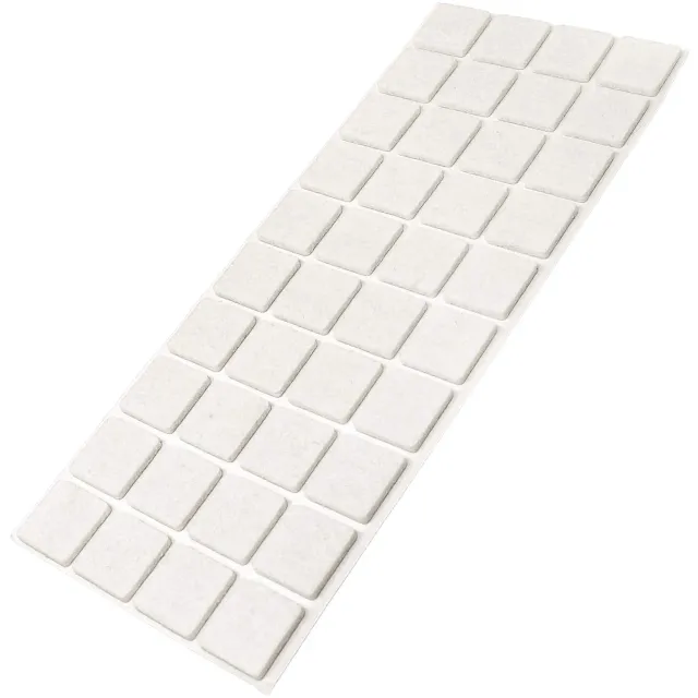 Adsamm feltrini autoadesivi 25x25 mm bianchi 40 pezzi
