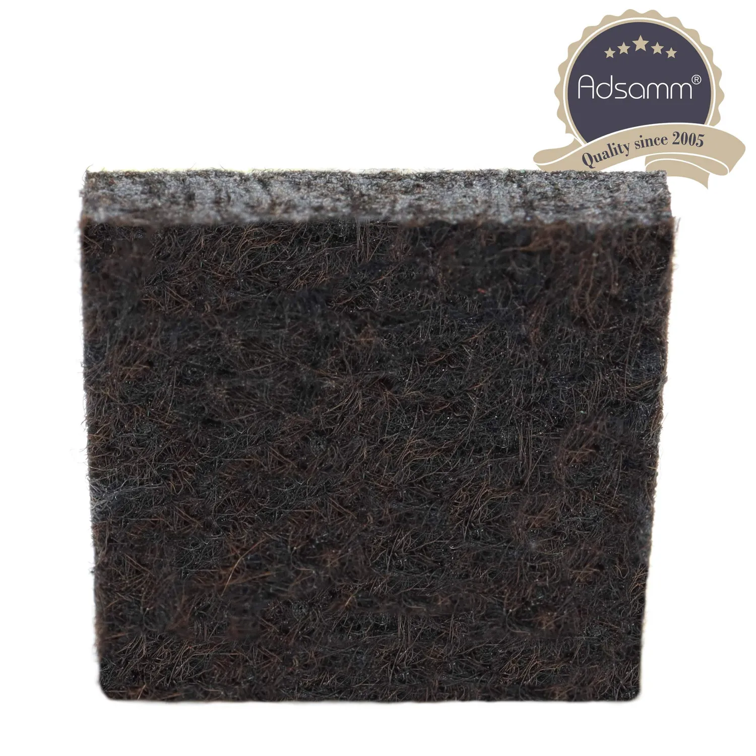Adsamm Quality 4 feltrini marroni 25x25 mm spessore 5,5 mm