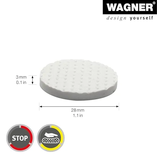Wagner 16022899 paracolpi EVA Ø 28 mm bianco 12 pezzi autoadesivi