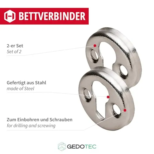 Gedotec Connettore letto a capsula Ø 30 mm 2 pezzi
