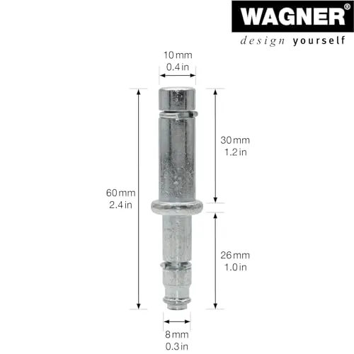 Wagner RO 0094 perno riduttore 2 pezzi 10/8 mm acciaio