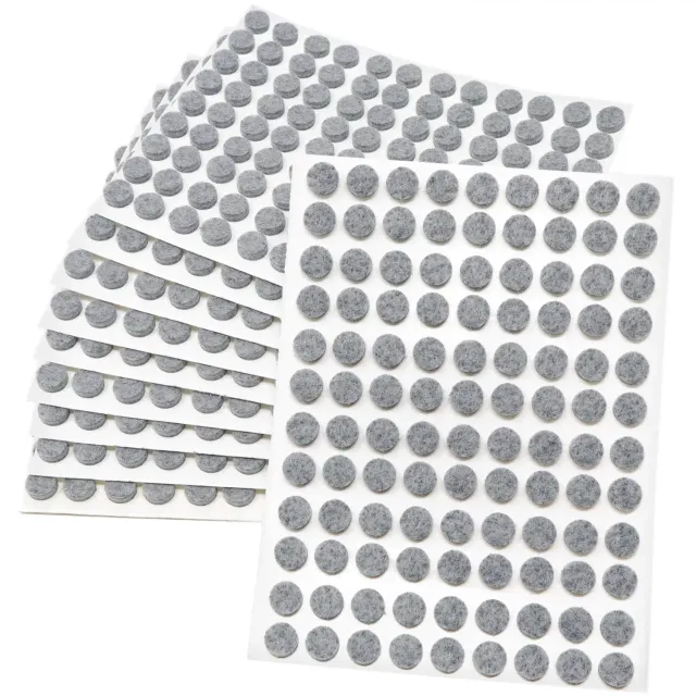 Adsamm Feltrini Autoadesivi Tondi Ø 10 mm Grigi 1080 pz 3,5 mm