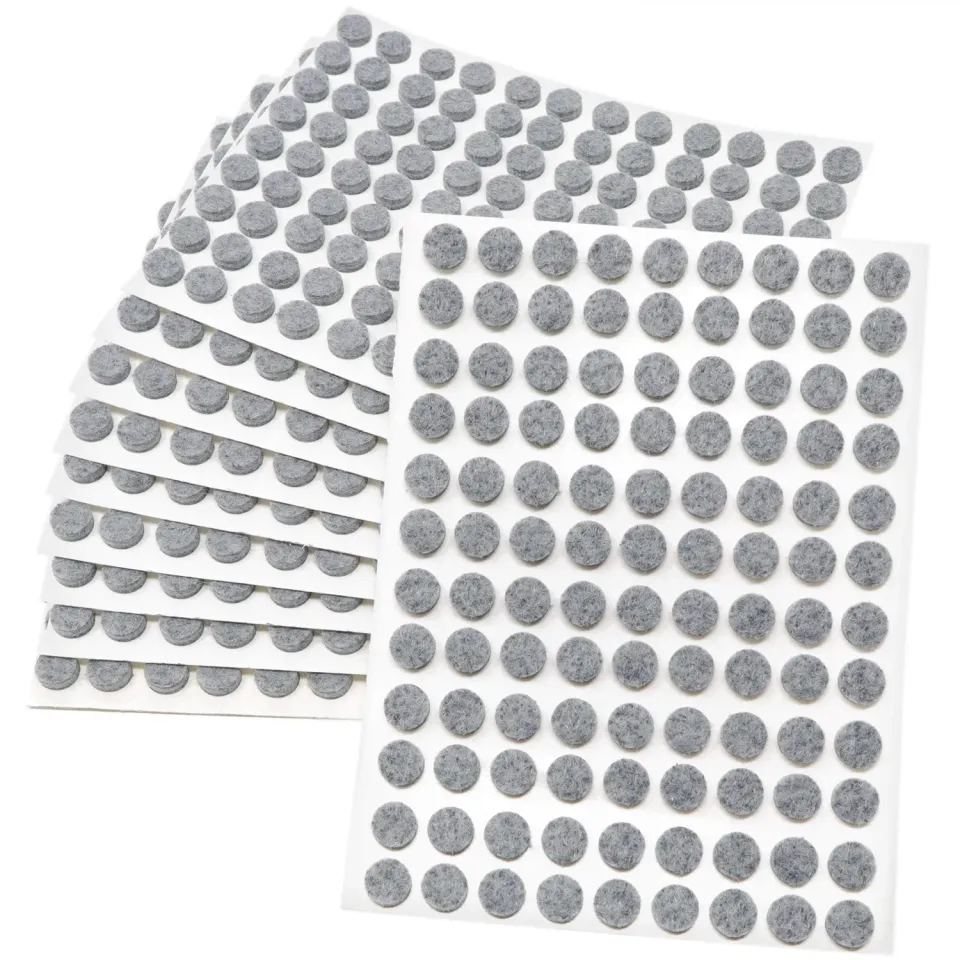 Adsamm Feltrini Autoadesivi Tondi Ø 10 mm Grigi 1080 pz 3,5 mm