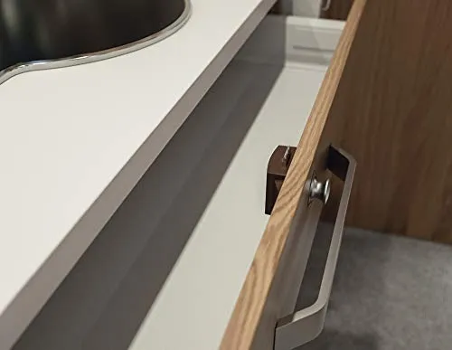 Gedotec serratura push-lock per camper marrone 15 mm 1 pz