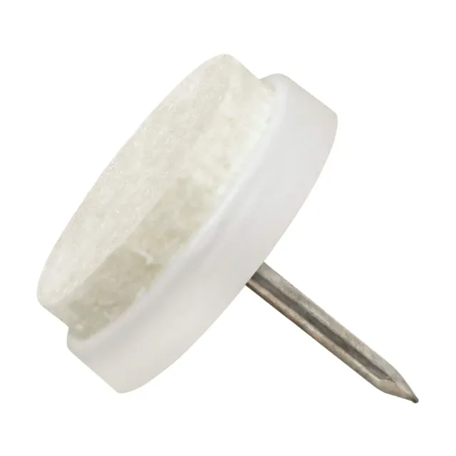 Adsamm feltrini con chiodo bianchi 16 pezzi Ø 20 mm base feltro