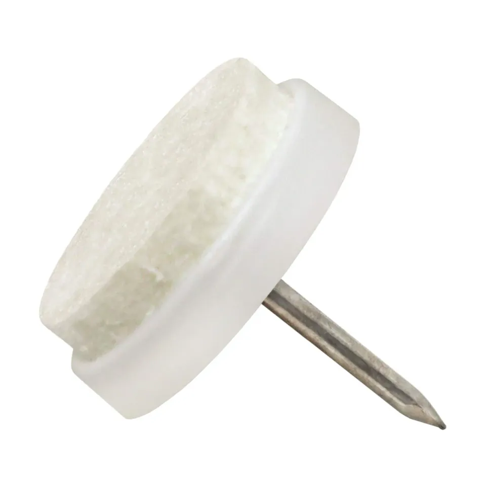 Adsamm feltrini con chiodo bianchi 16 pezzi Ø 20 mm base feltro
