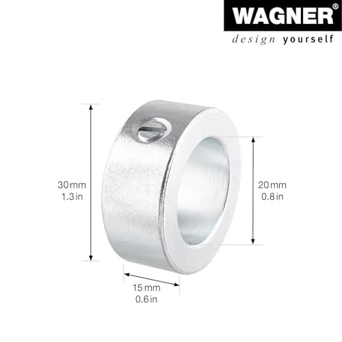 Wagner RO 0137 anello bloccaggio assi 20 mm 2 pezzi acciaio