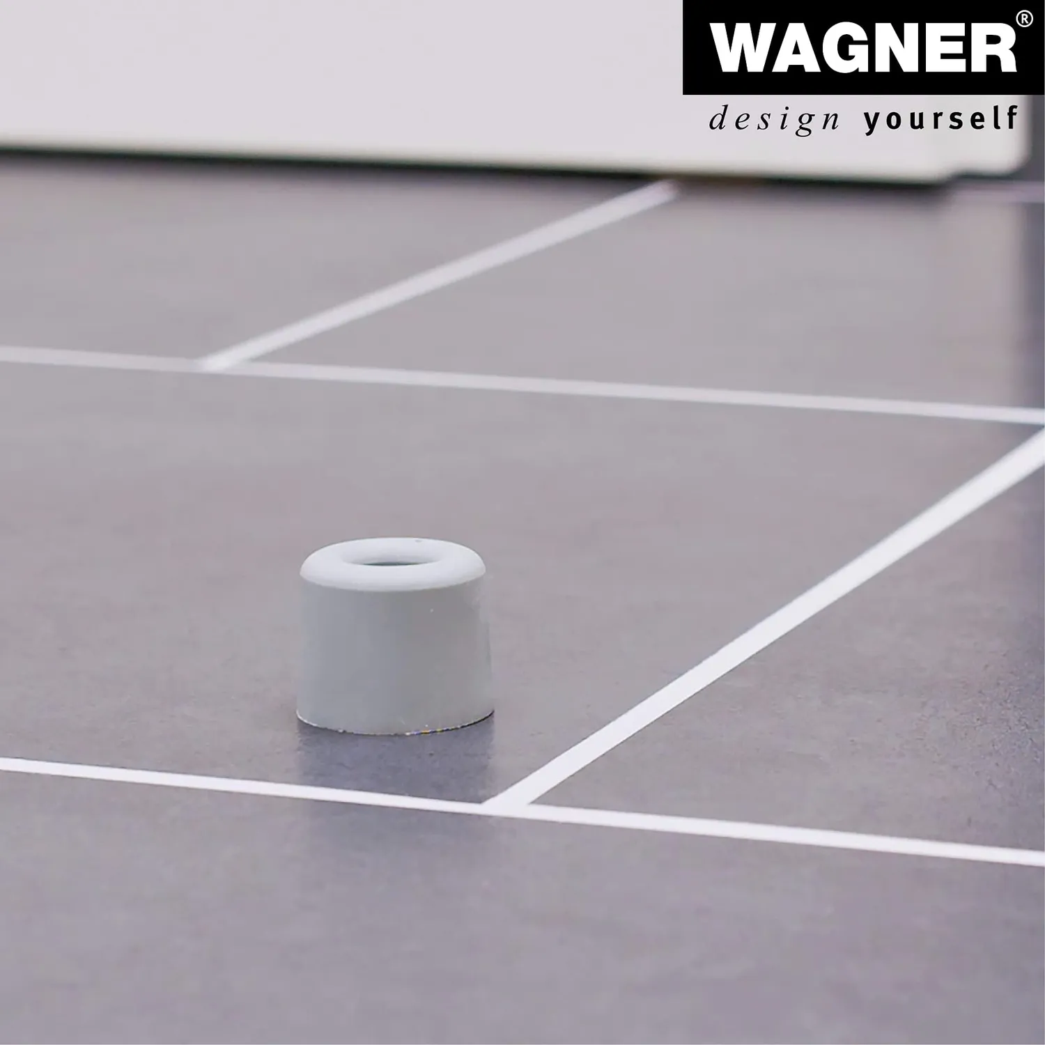 Wagner Vulkano Small fermaporta gomma grigio D30 mm