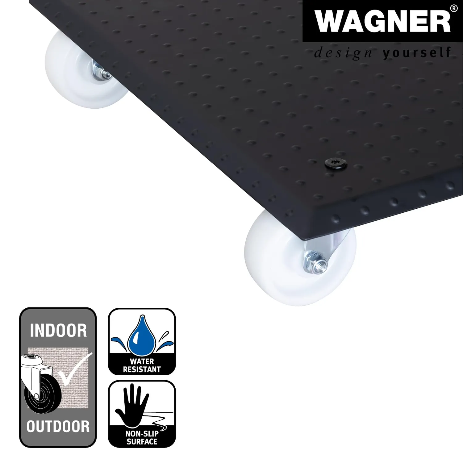Wagner Alaska Sottovaso 45x45 cm Nero 150 kg