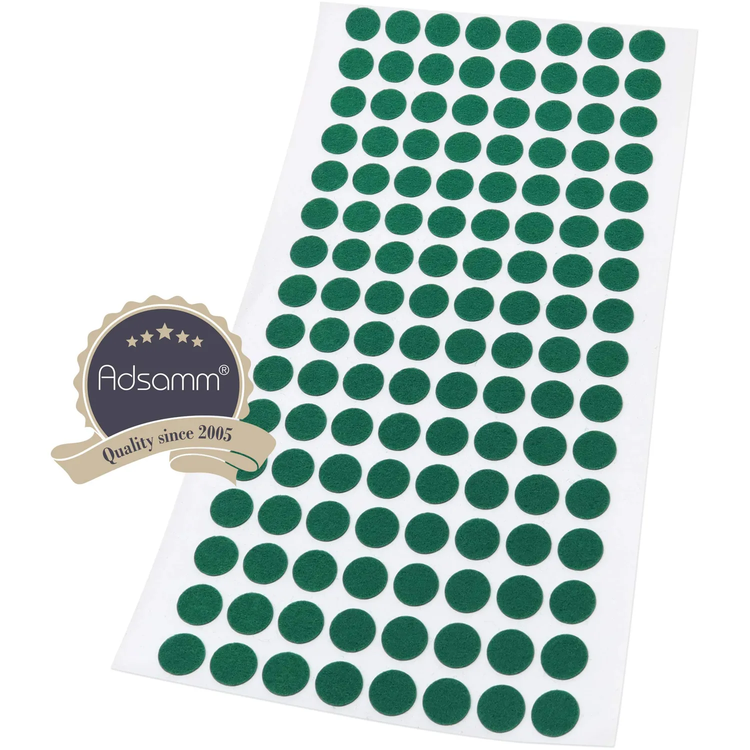 Adsamm Feltrini Ultrasottili Verdi Ø 12 mm 128 Pezzi 1,5 mm