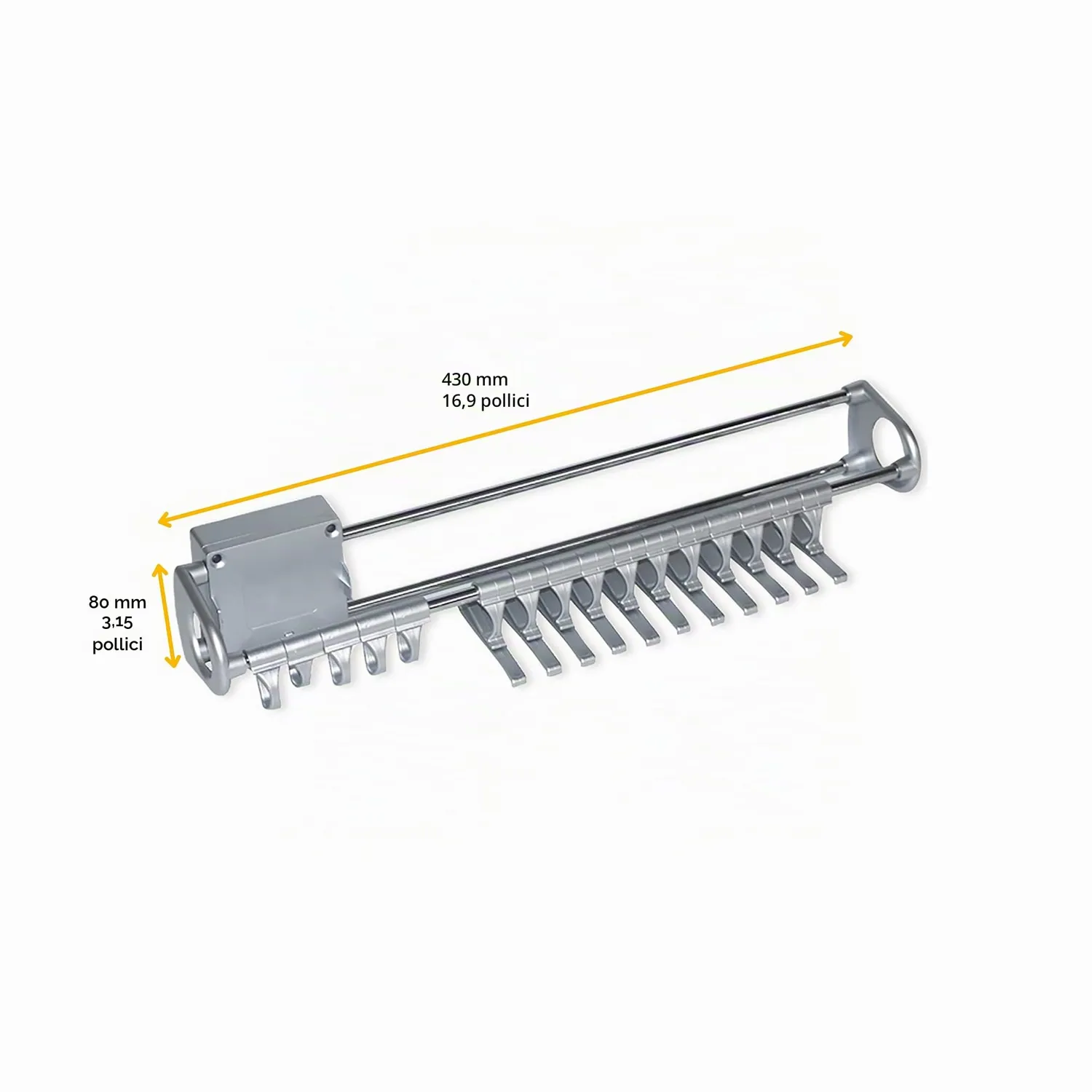 Emuca 7085525 appendicravatte estraibile laterale 430 mm