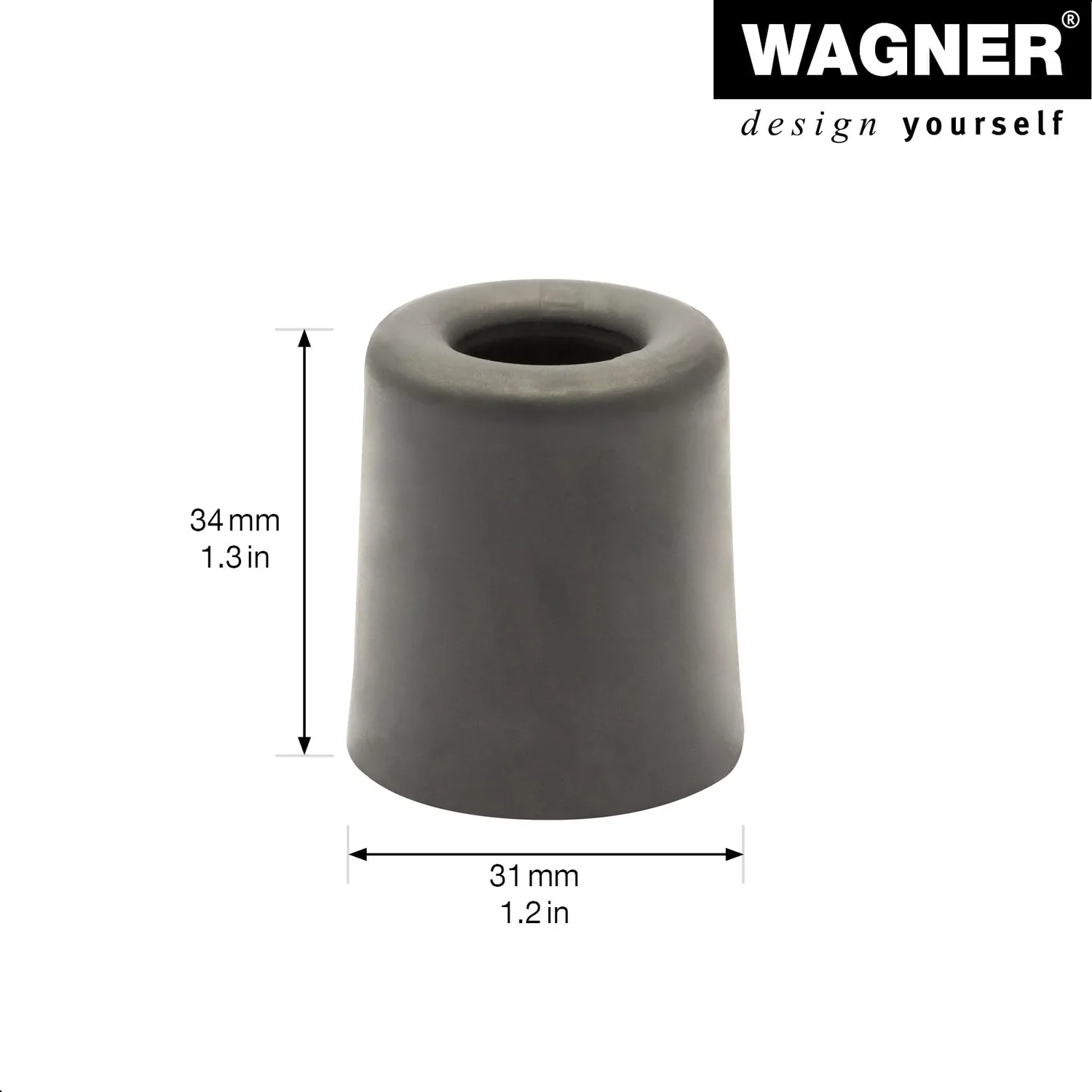 Wagner Vulkano Medium fermaporta avvitare rosso 31x34 mm