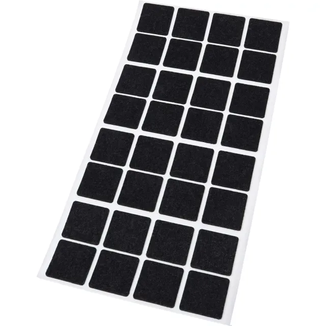Adsamm ultrasottili feltrini autoadesivi quadrati 25 mm neri 32 pezzi
