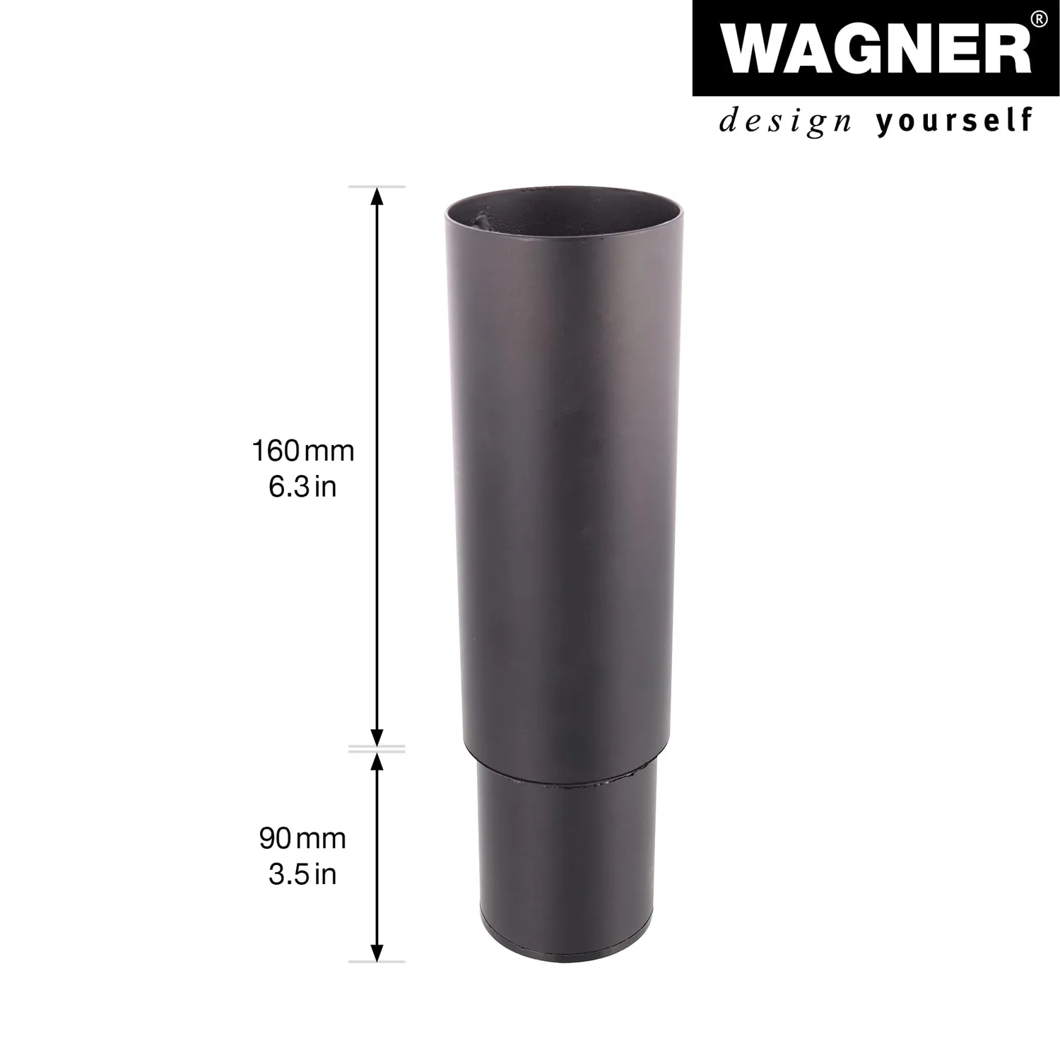 Wagner Telescope ST 1860 gamba per mobili acciaio nera 160-250 mm
