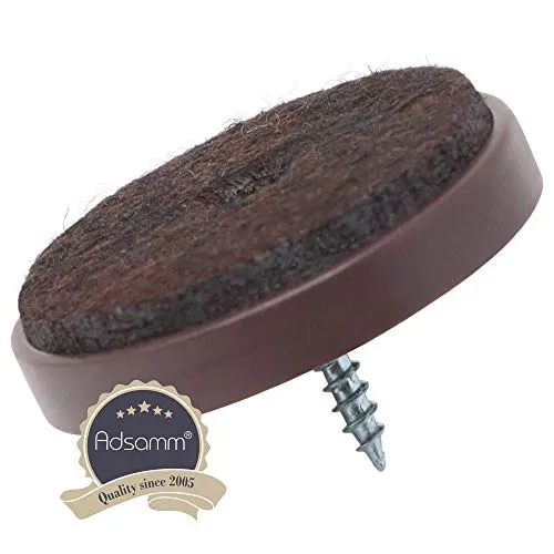 Adsamm feltrini con vite Ø40mm marroni 16 pezzi scivoli