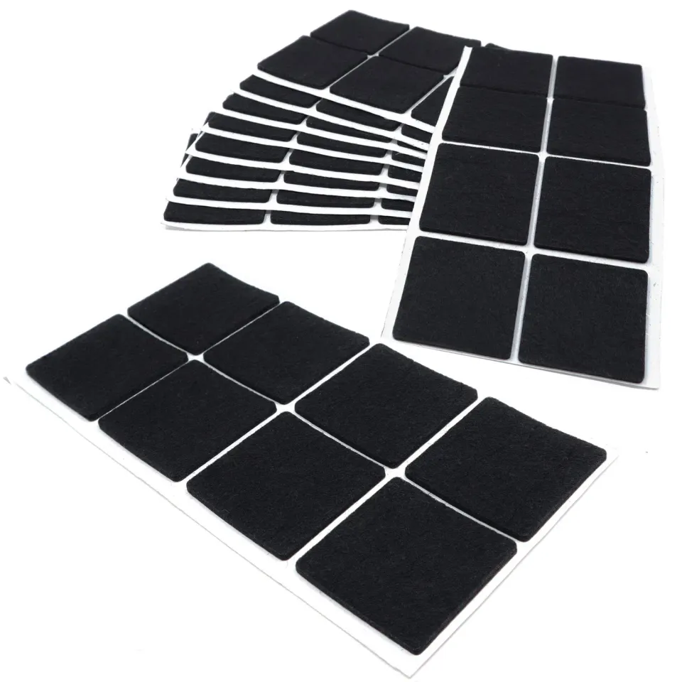 Adsamm feltrini autoadesivi quadrati 50x50 mm neri 80 pezzi 3,5 mm