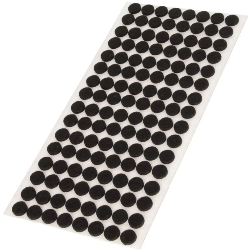 Adsamm feltrini autoadesivi neri Ø12 mm 128 pezzi