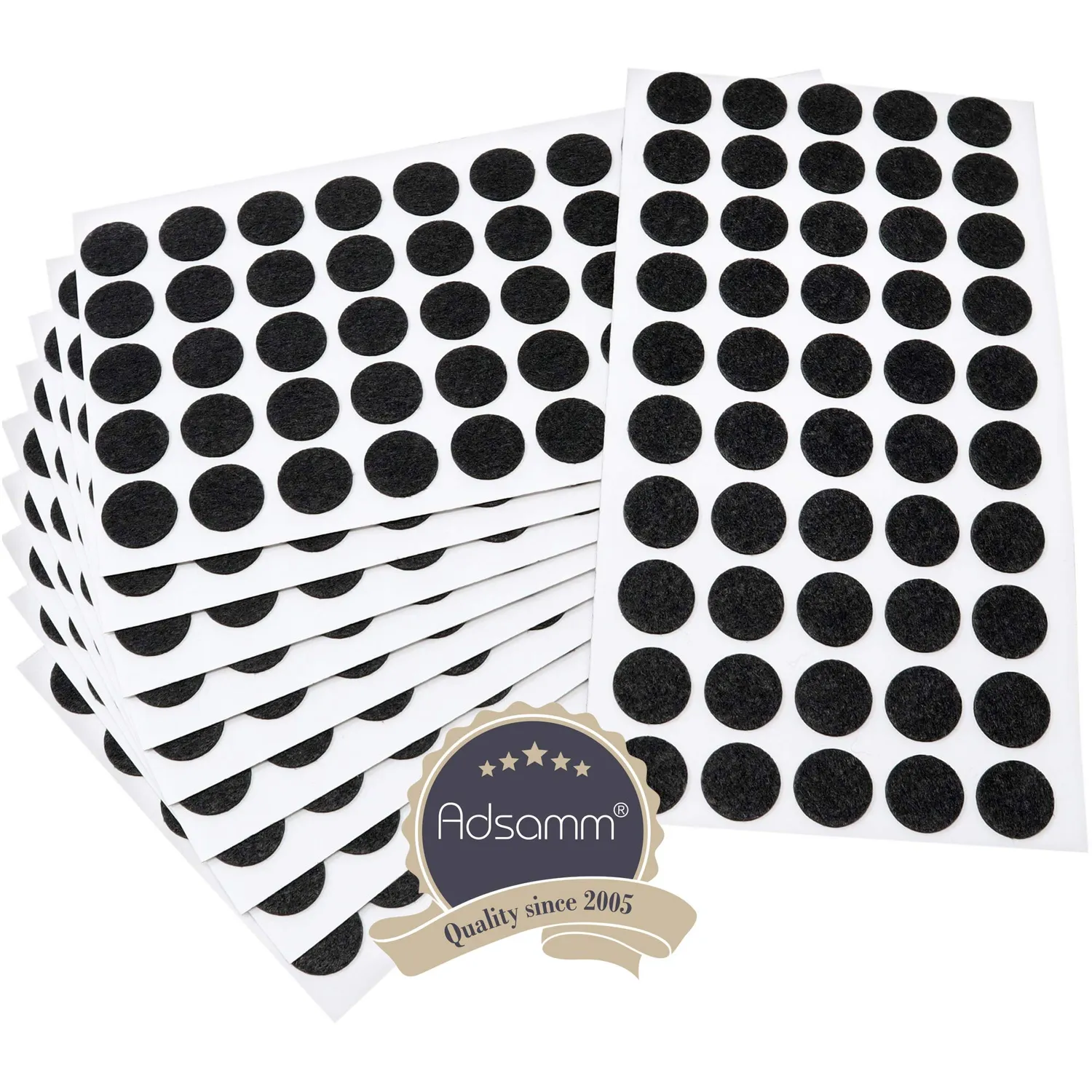 Adsamm ultrasottili ø16 mm feltrini neri 500 pz 1,5 mm