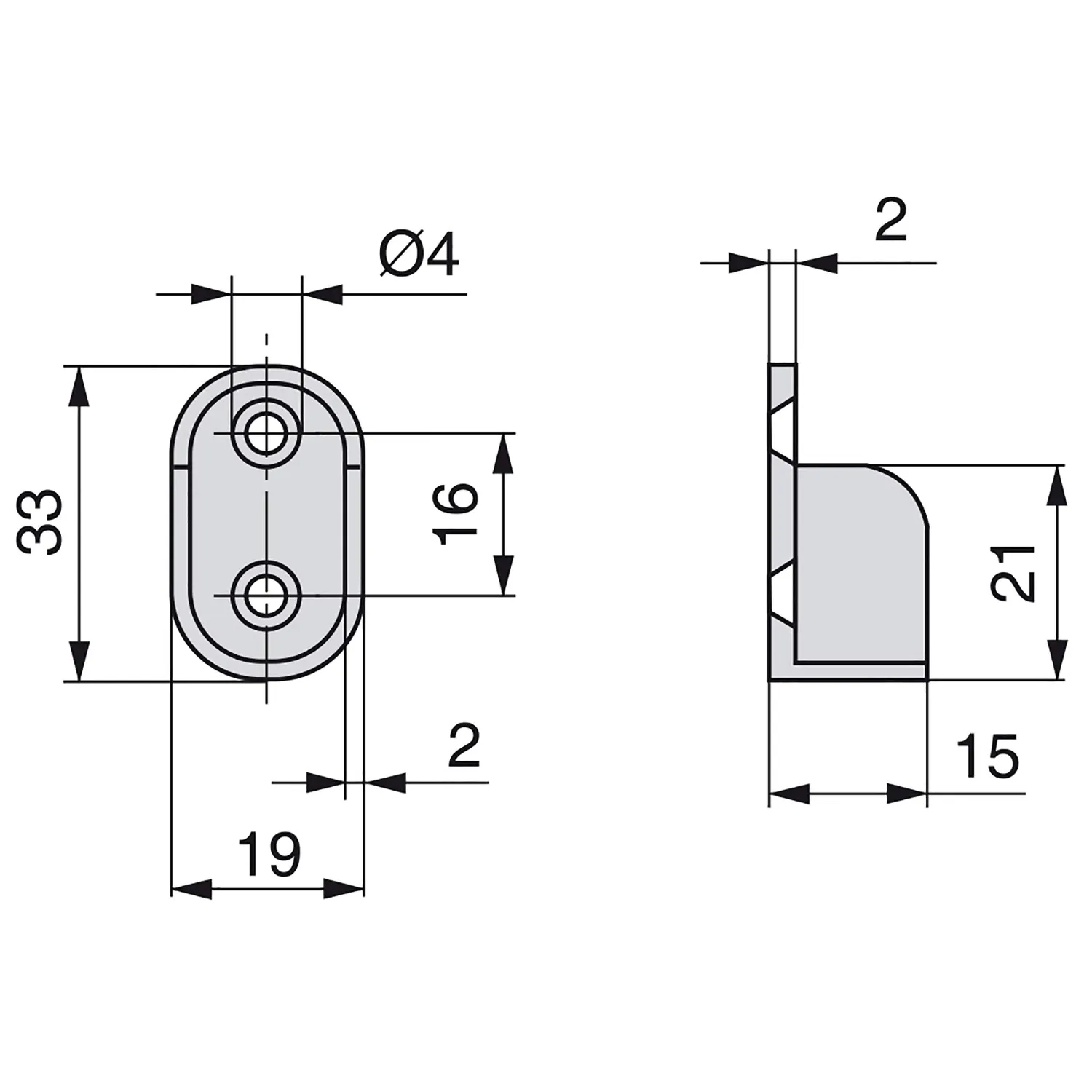 Emuca 7060825 Reggitubo Armadio Grigio 10 Pz Ovale