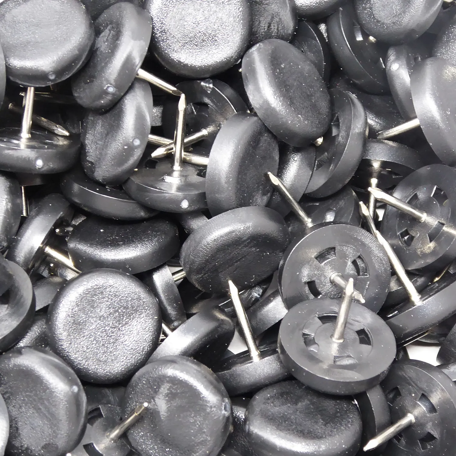 Adsamm 22 mm pattini neri 100 pezzi con chiodo antiscivolo
