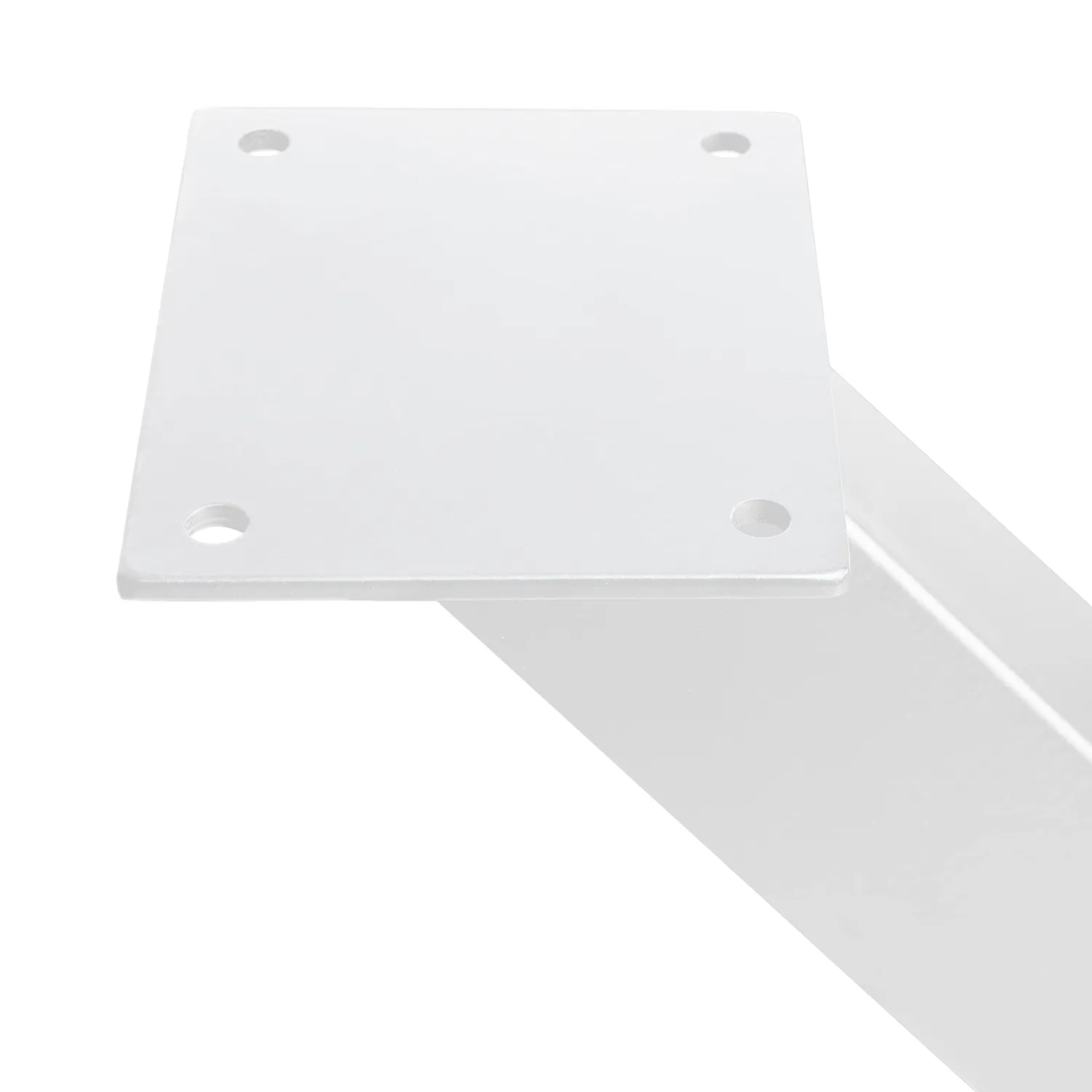 Emuca 695x695 mm gambe tavolo a croce 2 pezzi bianche acciaio