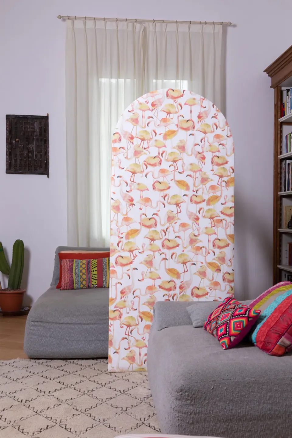 NIVA Design Flamingo Lemon carta da parati disegnata a mano