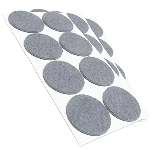 Adsamm feltrini autoadesivi Ø50mm grigi 24 pezzi feltro