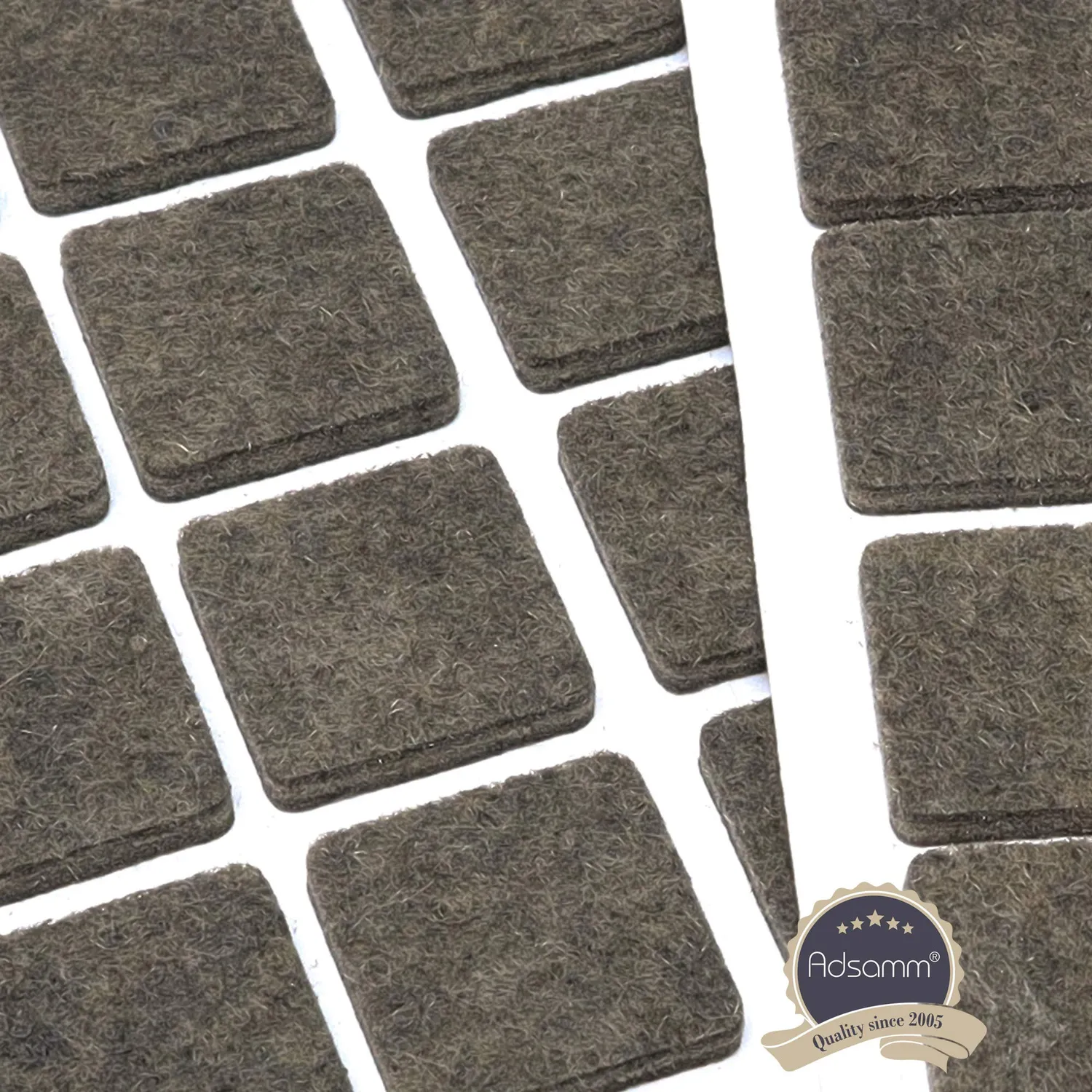 Adsamm feltrini 20x20 marrone quadrati 500 pezzi 3,5 mm