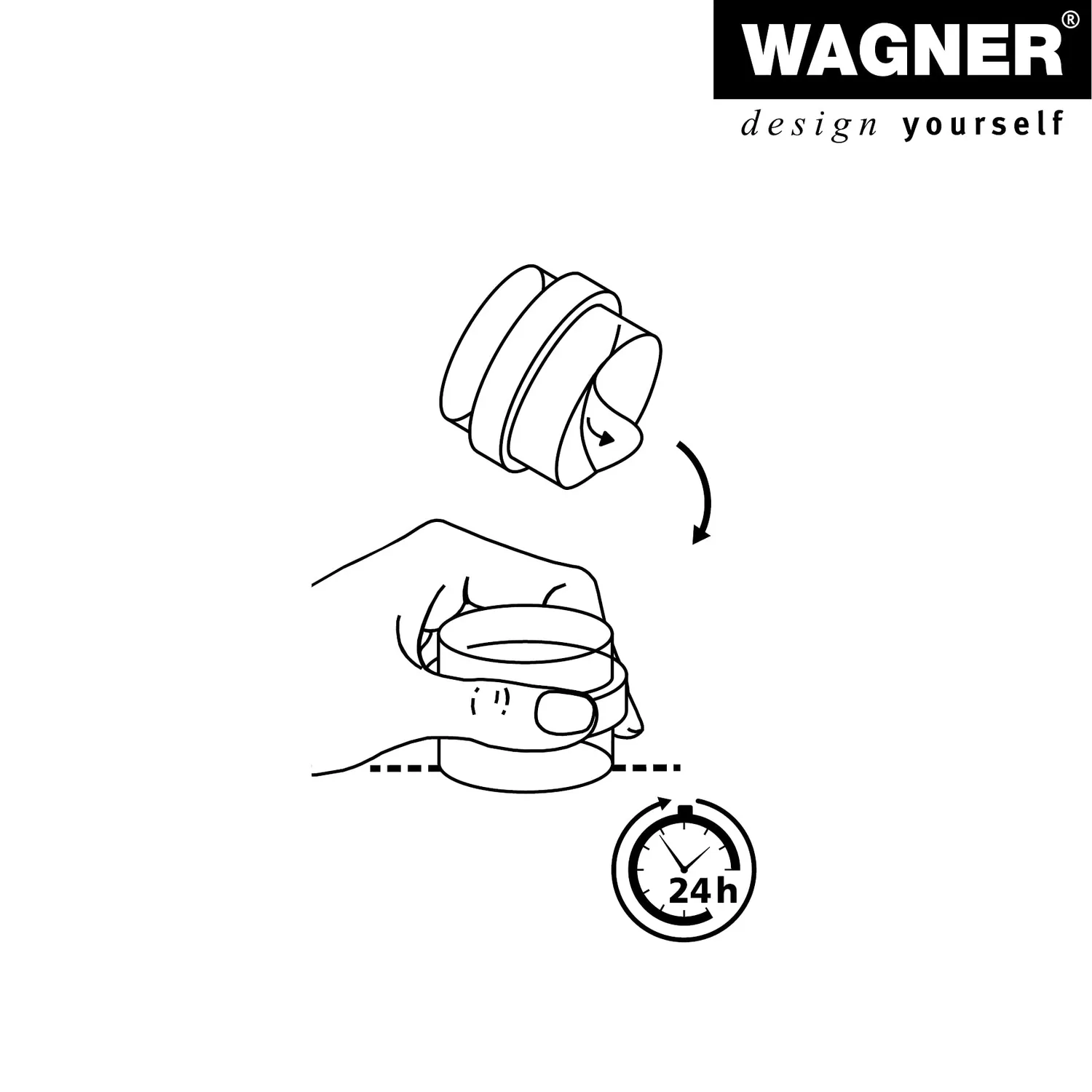 Wagner Clear Duo Fermaporta Pavimento Muro Trasparente