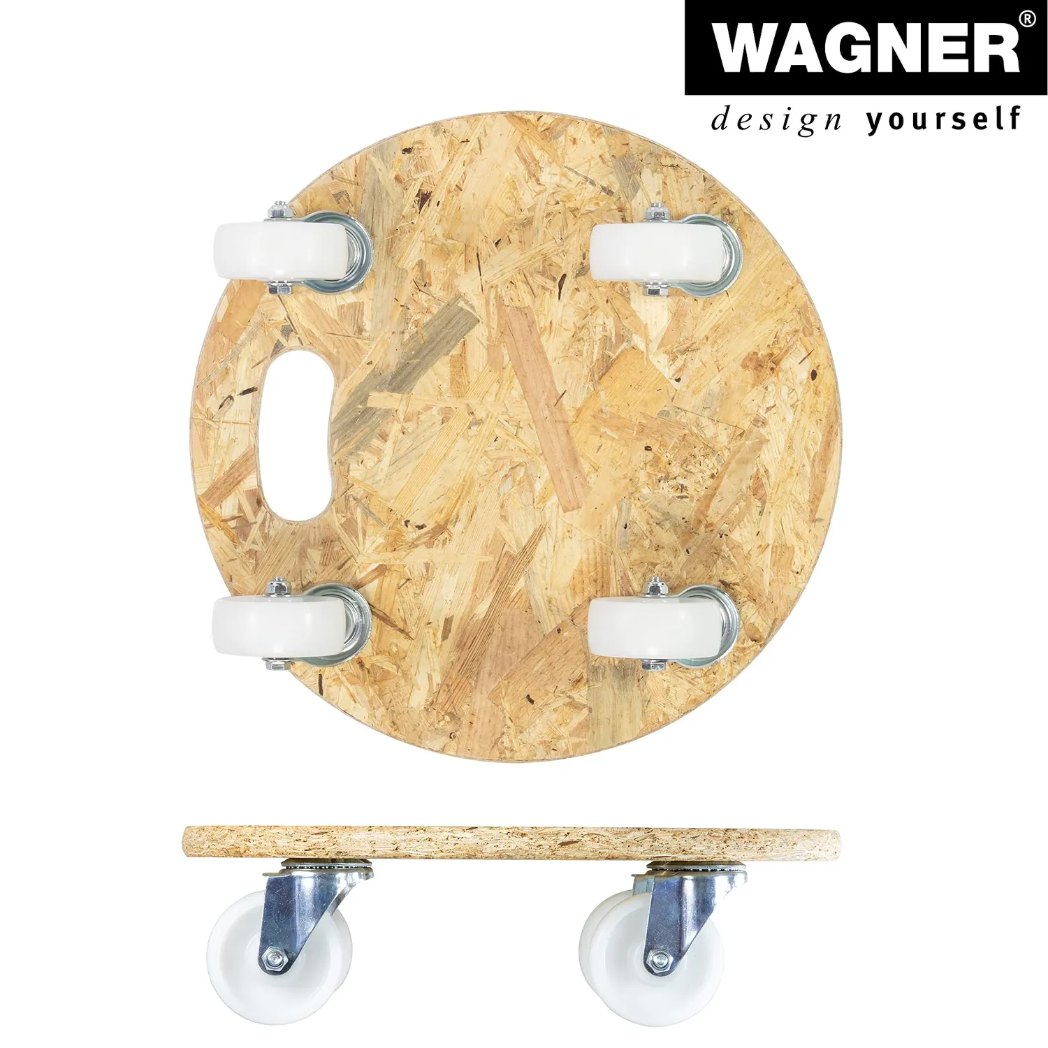 WAGNER MM 1171 carrello tondo D38 cm 250 kg riciclato