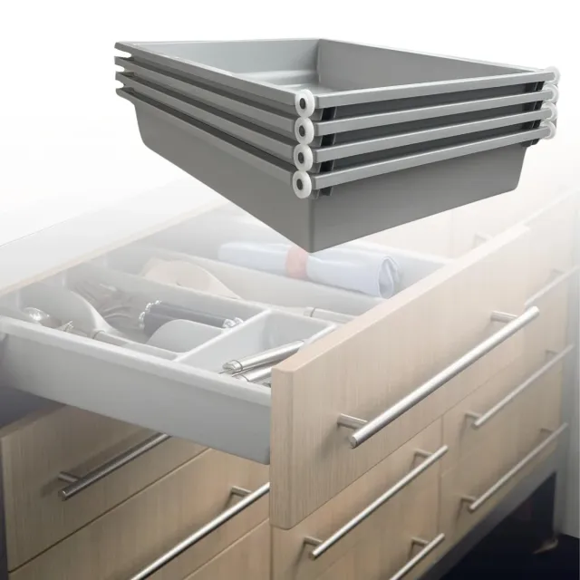 Indaux kit 4 cassetti ABS lavabili 250x480 mm guide rullo