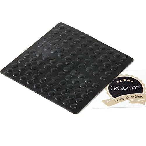 Adsamm Paracolpi Mobili Adesivi Semisferici 7 mm Neri 100 Pezzi Antigraffio