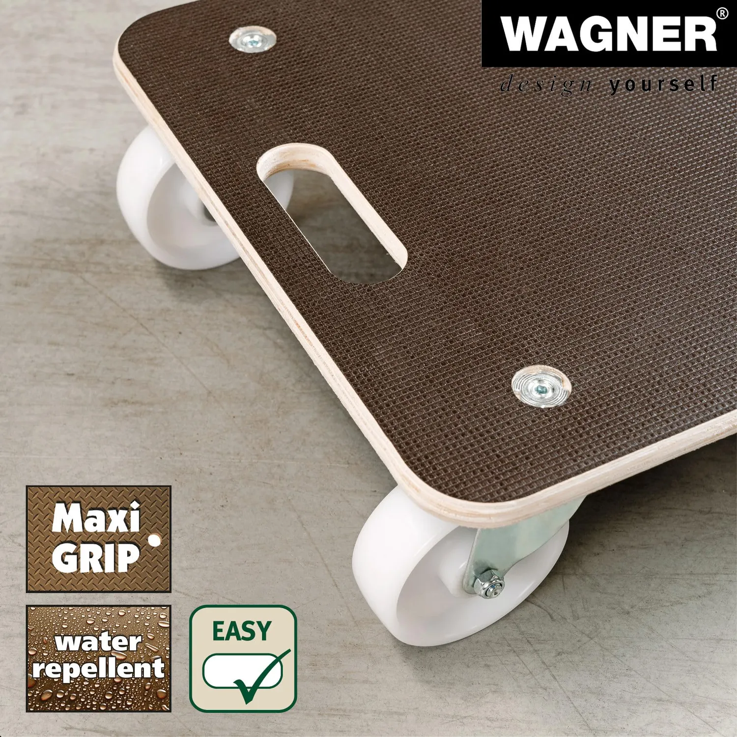 WAGNER carrello trasporto 57,5x29 cm 250 kg antiscivolo